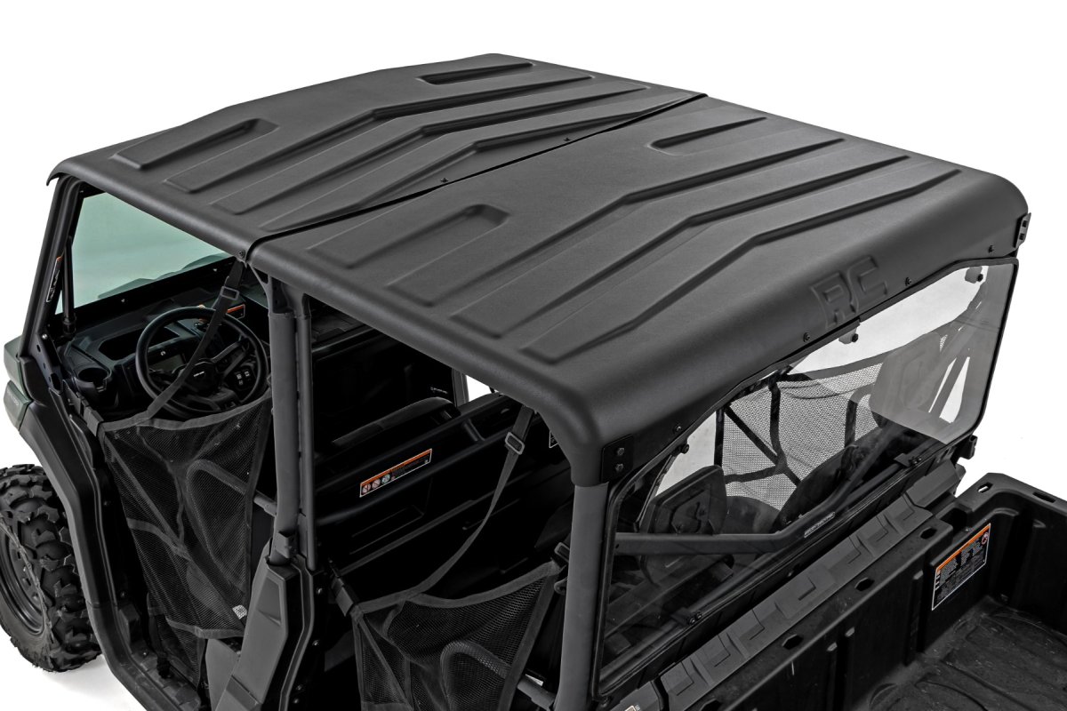 Can-Am Defender MAX HD10 UTV Roof - 4-Door - Rough Country - Molded, High Molecular Weight Polyethylene